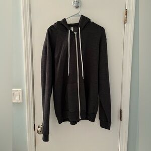 American Apparel Dark Grey Zip Up Hoodie